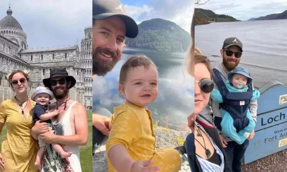 Bebê de 11 meses já viajou para mais de 20 países ao lado dos pais